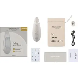 Вакуумний кліторальний стимулятор Womanizer Premium 2 Grey - мініатюра 6