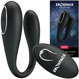 Вібратор для пар Erospace Astro 9.5 см чорний - мініатюра 10