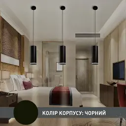 Світильник підвісний SIENA R 83x1000 мм Чорний для лампи GX53 ESLLSE - мініатюра 8