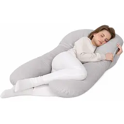 Подушка Sonex Basic Flex для вагітних та відпочинку П-подібна антиалергенна 135x68x25 сіра (SO102581)