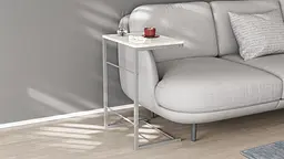 Столик Террі Ferrum-decor 650x440x330 Сірий метал ДСП Бетон 16 мм (FRD-104668) - мініатюра 8