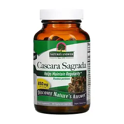 Травы Nature's Answer Каскара Саграда, 850 мг, Cascara Sagrada, 90 вегетарианских капс (NTA-16142)