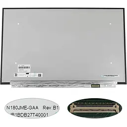 Матриця 18.0" N180JME-GAA (1920*1200 40pin(eDP IPS 480Hz) LED SLIM(без планок та вушок) матова роз'єм праворуч внизу) для