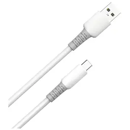 Дата кабель USB 2.0 AM to USB-C 1.0m 3A liquid silicone white ColorWay (CW-CBUC093-WT) - мініатюра 2