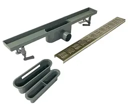 Душовий канал Maxiflow Classic Line 60 см решітка Хвиля 4012.0Y050K.060.1 - мініатюра 4