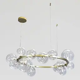 Люстра світильник у стилі лофт молекула Levistella 918LP267-15 GD+CL - мініатюра 4