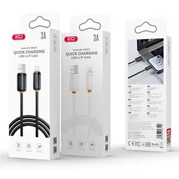 Кабель XO NB302 Shishishun Series for Lightning 3A/1m Білий - мініатюра 2