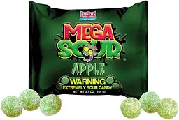 Кислі цукерки Barnetts Sweets Mega Sour Apple Candy 104г - мініатюра 3