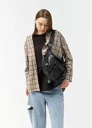 Велика жіноча поясна сумка бананка Sambag DynamicDart чорна 38 × 21 × 7 см (80411101) - мініатюра 2