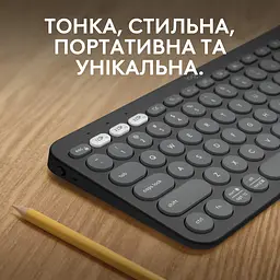 Клавіатура Logitech K380s Pebble Keys 2 Tonal Graphite (6915629) - мініатюра 2