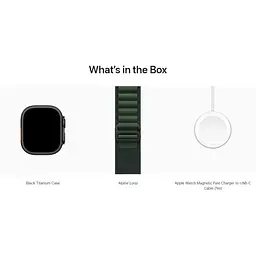 Смарт-годинник Apple Watch Ultra 2 49mm Black Titanium Case with Dark Green Alpine Loop Medium (MX4R3) [114891] - мініатюра 4