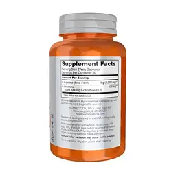 Аргінін та орнітин Now Foods Arginine&Ornithine Sports 500 мг/250 мг 100 вегетаріанських капсул - мініатюра 2
