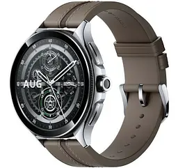 Смарт-годинник Xiaomi Watch 2 Pro 4G LTE Silver Case with Brown Leather Strap (BHR7210GL) - мініатюра 3