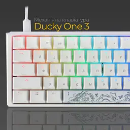 Клавіатура Ducky One 3 Mini Cherry MX Brown RGB White (DKON2161ST-BUAPXPWWWSC1) UA [125718] - мініатюра 5
