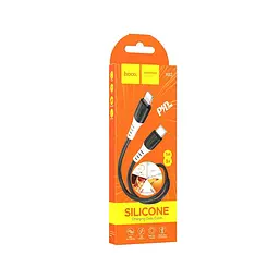 Кабель Hoco X82 iP PD silicone charging data cable Black - мініатюра 2