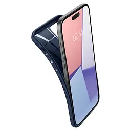 Чохол для iPhone 15 Spigen Liquid Air Navy Blue ACS06791 протиударний - мініатюра 3