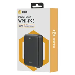 Батарея універсальна Atria 30000mAh, PD/22.5W, QC/3.0 (WPD-P93) - мініатюра 9