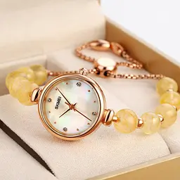 Жіночий наручний годинник 1983YL Yellow Skmei acs0030432 - мініатюра 4