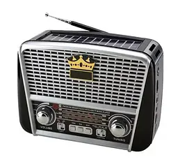 Радіоприймач Golon RX-455S акумуляторне радіо Solar USB Чорний - мініатюра 3