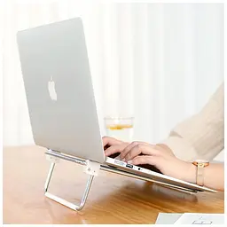 Підставка до ноутбука Ugreen LP230 Foldable Desktop Laptop Stand Silver (80348) - мініатюра 4