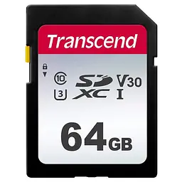 Карта пам'яті Transcend 64GB SDXC C10 UHS-I R100/W20MB/s (TS64GSDC300S)