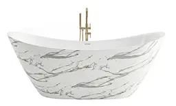 Окремостояча ванна Rea Ferrano Slim 170x73 см, натуральна REA-W0505