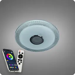 Люстра світлодіодна 517 Dlight RGB з пультом і колонкою 70Вт Білий (02166) - мініатюра 8