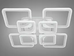 Стельова LED-люстра Diasha 8060/4+4WH 165W, Ø60×14 см, 3 кольори світла, диммер, пульт - мініатюра 6