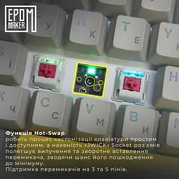 Клавіатура Epomaker EP64 Mulan Black механічна бездротова (EP64-B-M) - мініатюра 13