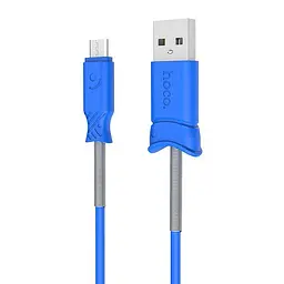 USB Cable Hoco X24 Pisces MicroUSB Blue 1m