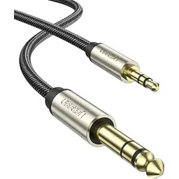 З'єднувальний аудіокабель Ugreen AV127 3.5 мм to 6.35 мм TRS Stereo Audio Cable 3 м сірий (10629)