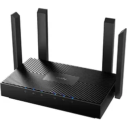 Роутер Cudy WR3000, Black, Wi-Fi 6 (до 2600 Mb/s, 2.4/5GHz), 3хLAN (10/100/1000 Mb/s), 1хWAN (WR3000)