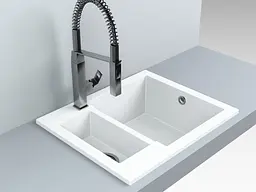 Кухонна мийка Fancy Marble Arizona білий 105060001 - мініатюра 2