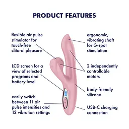 Вакуумний вібратор-кролик Satisfyer Pro+ G-Spot Generation 2 Pink - мініатюра 6