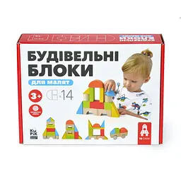 Дерев'яний конструктор "Будівельні блоки" Igroteco 900453, 14 деталей - мініатюра 2