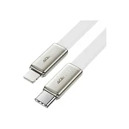 Дата кабель USB 2.0 AM to Lightning 1.2m 30W nylon white Acefast (6974316286240) - мініатюра 3
