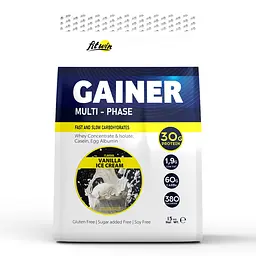 Гейнер Gainer Multi-Phase, 1.5 кг Ванільне морозиво FitWin fit0016809