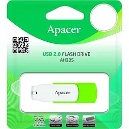 USB флеш накопичувач Apacer 64GB AH335 Green USB 2.0 (AP64GAH335G-1) - мініатюра 4