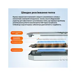 Кишеня зовнішня Maiwo M.2 SSD NVMe 2280 ч-з USB4.0 Type-C 40Gbps (K1695) - мініатюра 6