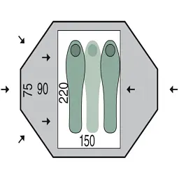Намет Pinguin PNG 123.2 Tornado 2 Green - мініатюра 2