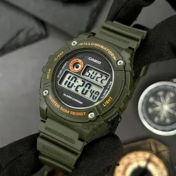 Чоловічий годинник Casio W-216H-3B Темно-Зелений ( AT1141-0120 ) - мініатюра 6