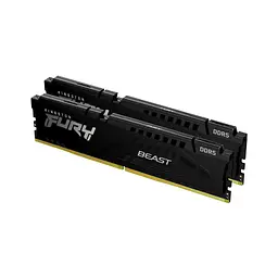Модуль пам'яті для комп'ютера DDR5 32GB (2x16GB) 6000 MHz Fury Beast Black Kingston Fury (ex.HyperX) (KF560C36BBE2K2-32) - мініатюра 2