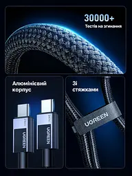 Кабель UGREEN L513 USB-C - USB-C PD 3.1 240 Вт 1 м чорний (45067) - мініатюра 4