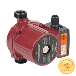 Насос циркуляційний 100Вт Hmax 6м Qmax 75л/хв Ø1" 130мм+гайки Ø¾" AQUATICA (774131)