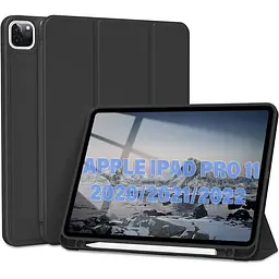 Чохол-книжка BeCover Tri Fold Soft TPU з кріпленням Apple Pencil для Apple iPad Pro 11 2020/2021/2022 Black (711109) - мініатюра 7