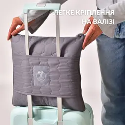 Плед-подушка Ideia дорожній 120х180 (35х35) см + маска для сну сірий (8-35600*001) - мініатюра 6