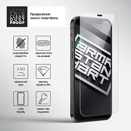 Захисне скло на екран для Apple iPhone 11 Pro Max, Ultrathin Clear Dustproof, прозоре, 2.5D, олеофобне, безрамкове, глянцеве, 9H, з клейовим шаром по всій поверхні, із захисною сіткою динаміка від пилу, ArmorStandart (ARM59095) - мініатюра 2
