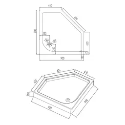 Душовий піддон Volle Nemo 90x90 10-22-170tray - мініатюра 2