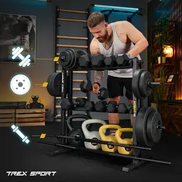 Стійка 3-рівнева для гантелей, грифів та гирь Trex Sport TX-075DR - мініатюра 18