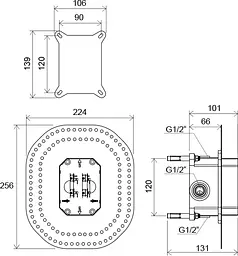Прихована частина Ravak R-box RB 070.50 X070052 - мініатюра 2